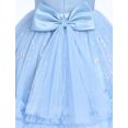 thumbnail image 4 of IBTOM CASTLE Toddler Flower Girl Dress Sequin Butterfly Princess Birthday Pageant Wedding Party Dresses V-Back Tulle Formal Gown Blue, 4 of 7