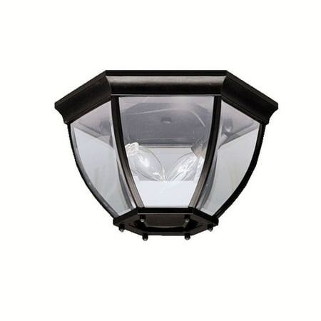 

2 Light Outdoor Flush Mount 7 inches Tall By 12 inches Wide-Black Finish Bailey Street Home 147-Bel-555907
