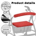 thumbnail image 5 of HELLHERO Red Candy Cane Rollator Walker Seat Back Covers Walker Seat Cushion Cover & Easy Install with Easy to Use for Unisex, 5 of 7