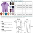 thumbnail image 2 of Men's spring and summer casual solid color short-sleeved shirt loose lapel shirt Light Brown 2X, 2 of 3