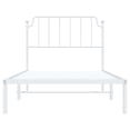 thumbnail image 3 of vidaXL Metal Bed Frame with Headboard White 100x190 cm, 3 of 5
