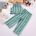 thumbnail image 4 of TOOYOU Girls Summer Outfit Sets Toddler Sleeveless Prints Tops And Pants 2Pcs Outfits Clothing Set For Children Back To School Outfit Sets For Girls Size 2-3 Years Green, 4 of 8