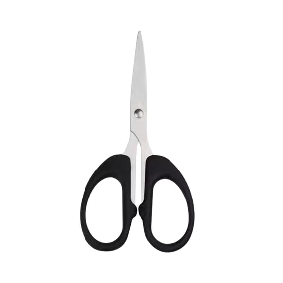 Heavy Duty Sharp Stainless Steel 2.6x5.5" Scissors - Cutting Scissors for Sheet, Stamp, Craft, Curved Blade Tips - Medium