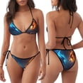 thumbnail image 3 of Balery Red And Blue Fire Dragon C Pijama Estampado Bikini de Dos Piezas para Mujer - Conjunto de Bikini Ajustable Sexy y Cómodo para Playa, 3 of 6