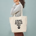 thumbnail image 3 of CafePress - You Mess With My Poodle Tote Bag - Unisex Canvas Tote Bag, Beige, 1-Piece, 3 of 7