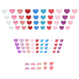 Tmtains 23 Sheets Ribbon Sticker Colorful Confetti Glitter Letters Sticker Set Self Adhesive Alphabet Number Star Sticker Love Heart Shape Decorative