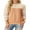 02-PJ-Camel Apricot Yellow, variant on JWD Women's Top Fashionable Color Blocked Long Sleeved Round Neck Knitted Casual Loose Pullover Shirt Warm Shirt Top PJ-Camel Apricot Yellow L
