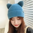 thumbnail image 5 of EQWLJWE Women Winter Cute Animal Cat Hat Crochet Beanie Hats Photography Knitted Hat Cap Plush Hat Holiday Clearance, 5 of 5