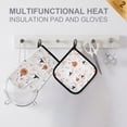 thumbnail image 4 of Yayeee Oven Mitts and Pot Holder Set of 4 Heat Resistant Kitchen Gloves Baking Hot Pad, Ghost Design, 4 of 5