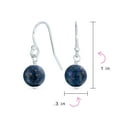 thumbnail image 4 of Bling Jewelry Womens Set of 3 Drop Dangle Ball Earrings Lapis Lazuli Turquoise Malachite Beads Sterling Silver, 4 of 5