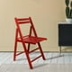 thumbnail image 2 of Juego de sillas plegables de madera para uso casual, 2 unidades, color rojo, 2 of 7