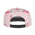 thumbnail image 4 of Balery Baseball Cap Flat Bill Hats for Men Adjustable Size for Running Workouts and Outdoor Activities All Seasons Dad Hat(Cute Flamingo with Heart ), 4 of 9