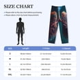 thumbnail image 4 of Vsdgher Abstract Botanical Heart Print Mens Pajama Pants Sleep & Lounge Pants, PJ Bottoms With elastic waistb and Pockets, 4 of 5