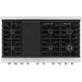 thumbnail image 2 of ZLINE Autograph Edition 48 in. 6.7 cu. ft. Paramount Double Oven Gas Range with 8 Burner Cooktop in Stainless Steel and Champagne Bronze Accents (SGRZ-48-CB), 2 of 7