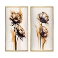 thumbnail image 2 of Designart "Orange Gerbera on Abstract Fusion I" Gerbera Framed Wall Art Set Of 2 - Orange Floral Framed Canvas Set For Living Room Decor, 2 of 7
