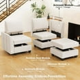 thumbnail image 6 of Belffin 5 pieces Chenille Modular Sectional Sofa Sectional Sleeper Sofa Washable Cushion with storage for Living Room,Beige, 6 of 9