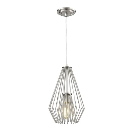 1 Light Mini Pendant-15.75 inches Tall and 9.25 inches Wide-Brushed Nickel Finish Bailey Street Home 372-Bel-2333956