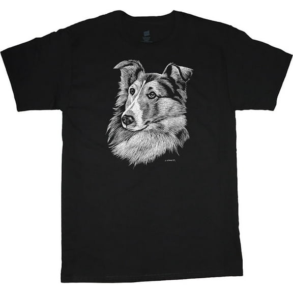 Men's T-shirt Shetland Sheepdog Face Dog Breed Gifts