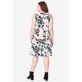 thumbnail image 2 of ellos Women's Plus Size Fit And Flare Knit Dress - 1X, Multi Floral, 2 of 6