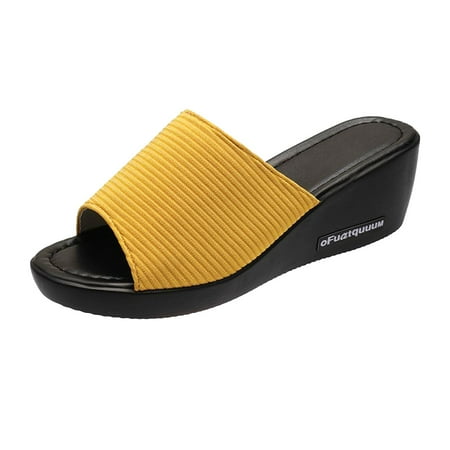 

Cptfadh Slippers For Women Shoes Ladies Shoes Fashion Casual Wedges Platforms Beach Slippers Sandals Shoes