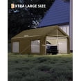 thumbnail image 2 of Gaderth 12x20 ft Carport, Car Port with 200 g PE Tarp, Roll-Up Doors, and 4 Windows, for Full-Size Pickups, Bass Boats, Tractors, and SUVs, 2 of 6