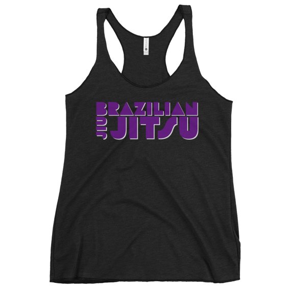 Racerback Tank Top BJJ Purple (Vintage Black, XS)