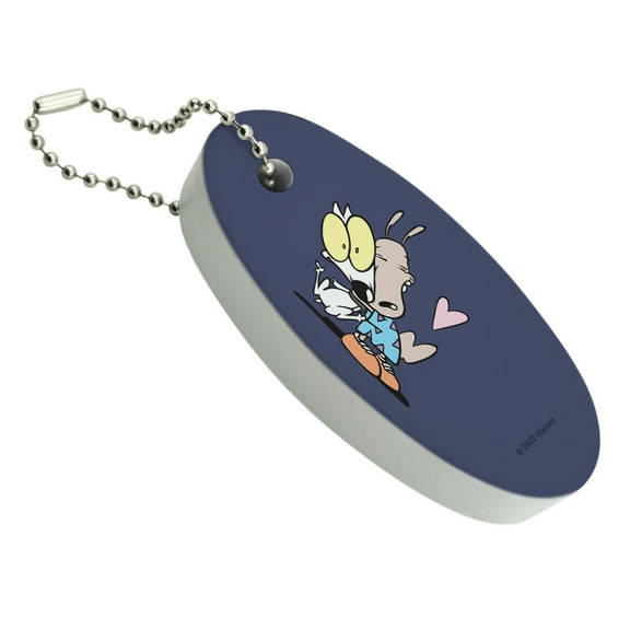 Rocko's Modern Life Hug Floating Keychain Oval Foam Fishing Boat Buoy Key Float