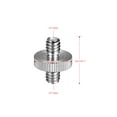 thumbnail image 3 of Tornillo 5pcs estándar 1/4 quot;-20 a 1/4 quot; -20 roscado Adaptador trípode montaje rosca tornillo convertidor para cámara trípode monopie cabeza esférica Maboto Tornillo, 3 of 3
