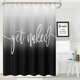 thumbnail image 1 of Get Naked Cortina De Ducha Extra Larga,Juego De Cortinas De Ducha De Tela De Poliéster con Ganchos Cortina De Baño De Calidad Hotelera, Lavable, 72 X 84,Degradado Blanco Y Negro, 1 of 5