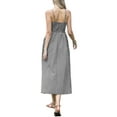 thumbnail image 3 of INSPIRE CHIC Plaid Maxi Dress for Womens Summer Spaghetti Strap A-Line Flowy Smocked Sundress XS Black, 3 of 6