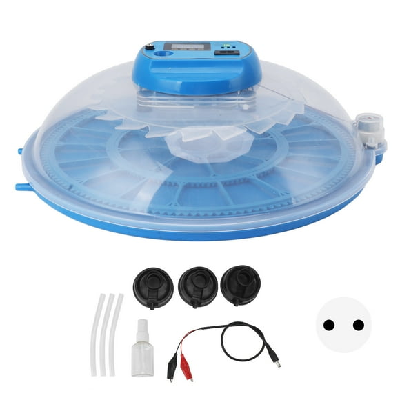 ZPSHYD Incubateur De 26 œufs : Affichage LED, Vue Claire, Retourneur D'œufs Automatique Et Double Source d'alimentation Intelligente pour L'éclosion des œufs(EU Plug 220V)