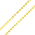 thumbnail image 6 of Nuragold 10k Real Yellow Gold Solid Ball 4mm Moon Diamond Cut Bead Dog Tag Necklace (16"-30") Italian Jewelry for Men, 6 of 7