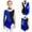 Navy Blue, variant on TTAO Kids Girls Mesh Splice Gymnastic Leotard Ballet Dance Tutu Skirt Ballerina Clothes Figure Ice Skating Dress Purple 16
