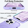 thumbnail image 5 of for iPhone 13 Pro Phone Case, iPhone 13 Pro  Case [Compatible with Magsafe] Translucent Matte Shockproof Women Men Girl Protective Case Cover for iPhone 13 Pro (ONLY) 6.1", Light Purple, 5 of 7