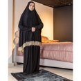 thumbnail image 3 of Women's Prayer Dress 2 Pieces Lycra Solid Color Plus Long Sleeve | One-Size | Hijab Abaya Suit, 3 of 4