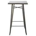 Metropolis Metal Bar Table, Gunmetal