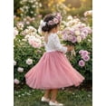 thumbnail image 7 of 2Bunnies Girls' 12M-10yr Peony Lace Straight Long Sleeve Knee Flower Girl Dress, 7 of 7