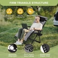 thumbnail image 6 of Garvee Zero Gravity Camping Chair,440 lbs. weight capacity, upgraded aluminum locking system,Grey 29" wide removable cushion,portable folding with tray for outdoor recreational use, 6 of 7