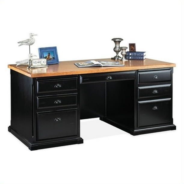 kathy ireland home by martin southampton double pedestal executive desk
