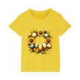 thumbnail image 4 of Riecok Easter Girls Clothes Short Sleeve Summer Clothes Cute Tops Casual Spring Tees Boys or Girls Toddler T-Shirt 3 T Red, 4 of 5