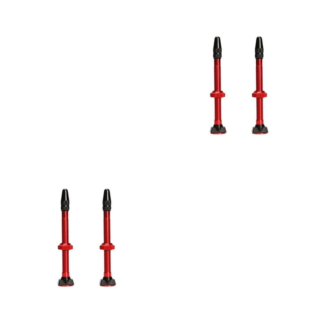 Soidarity Paquete de 2 Vástago sin cámara DIY Prop Aleación de aluminio Pieza reemplazada Accesorios de ciclismo Boquilla de metal Accesorios Rojo 2piezas