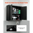 thumbnail image 5 of VEVOR Metal Wall Cabinet, 30W x 12.2D x 30H Inch, Steel Floating Hanging Storage Cabinet with Locking Doors and Adjustable Shelf for Garage, Basement, Kitchen, Warehouse Assembly Required, Black, 5 of 9