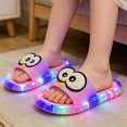 thumbnail image 4 of Kids Slippers Light up Sandals Boys Girls LED Shoes Cartoon Slides on Lightweight Beach Pool Quick Dry(Pink,7-8 Years), 4 of 5