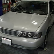 مصابيح أمامية LED LED LED من نوع Spec-D متوافقة مع 1995-1999 نيسان سنترا ، 1995-1999 نيسان 200SX ، اليسار + مجموعة المصابيح الأمامية للزوج الأيمن