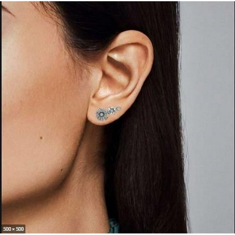 Sparkling daisy flower trio stud earrings pandora deals