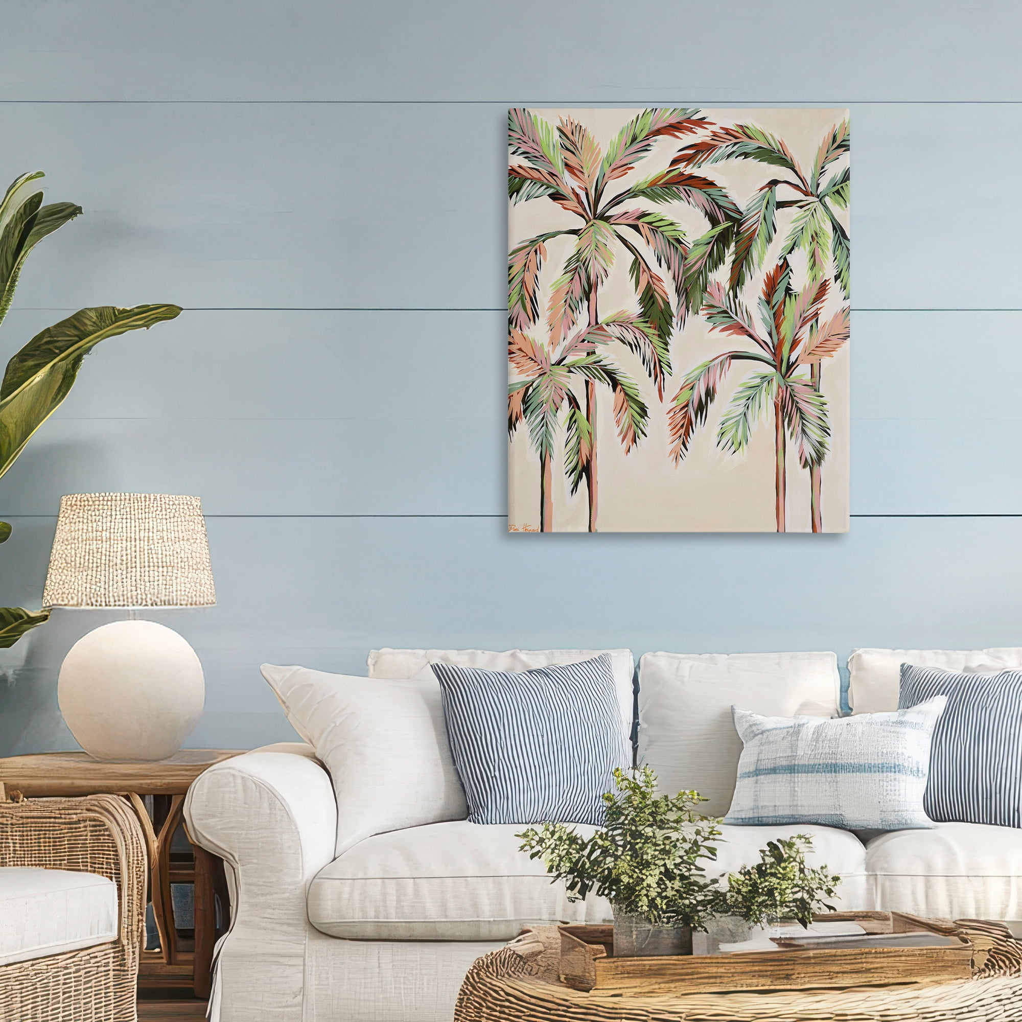 Stupell Industries Blushing Palm Tree Canopy Canvas Wall Art, design by Dani Heyward