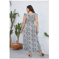thumbnail image 4 of XUNKUSGA Womens Plus Size Dresses Floral Beach Vaction Summer Dresses 2025 Sleeveless V-Neck Knee-High Oversized Dress Summer Casual Beach Sundress S-5XL, 4 of 6