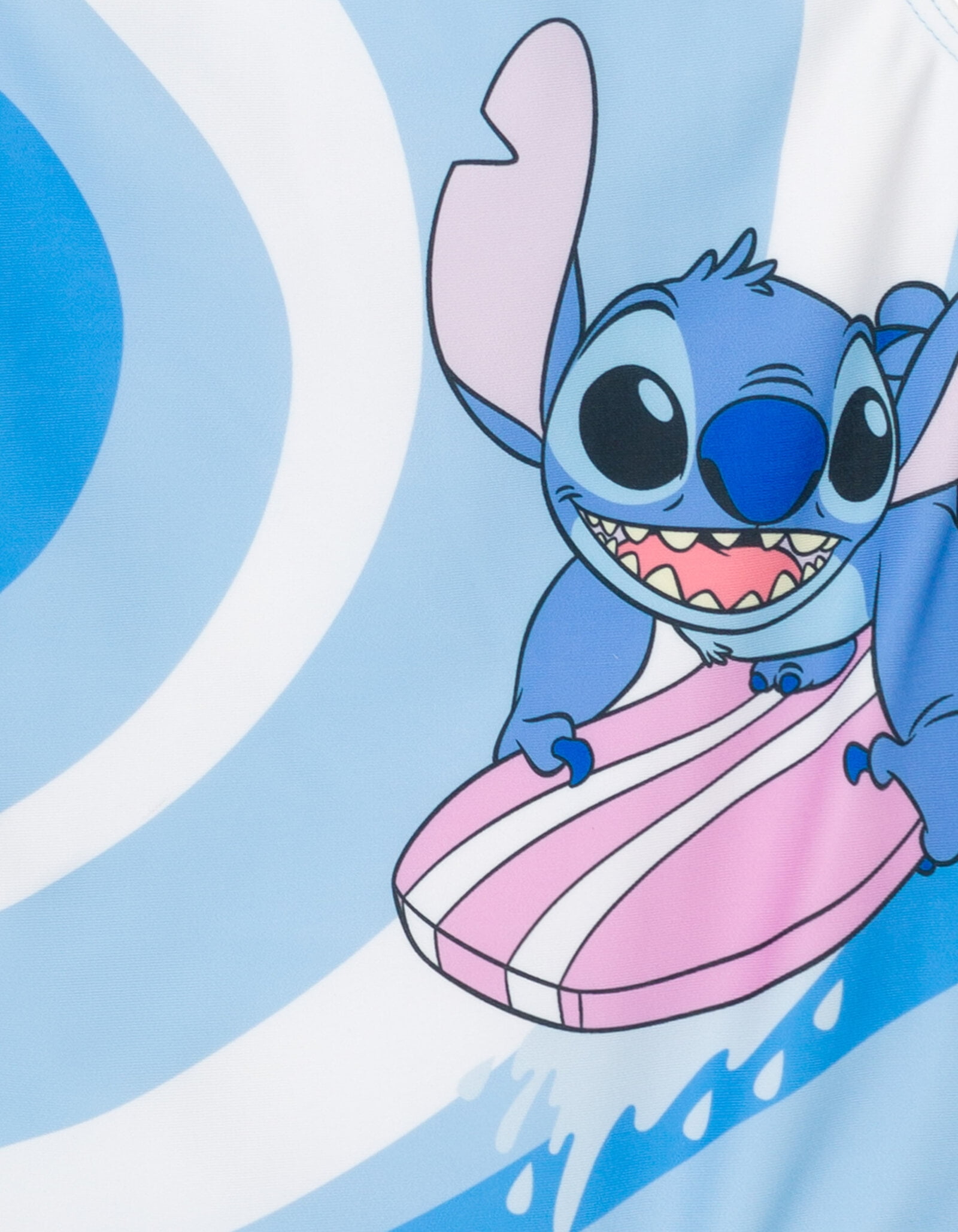 Disney Lilo & Stitch Big Girls UPF 50+ One Piece Bathing Suit Blue / White 10-12