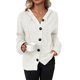 thumbnail image 3 of Women Fashion Solid Hooide Single-Breasted Draw String Knitted Sweater Cardigan, 3 of 8