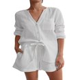 thumbnail image 1 of Ensemble de Pyjama à Manches Longues et Shorts pour Femmes, 1 of 9